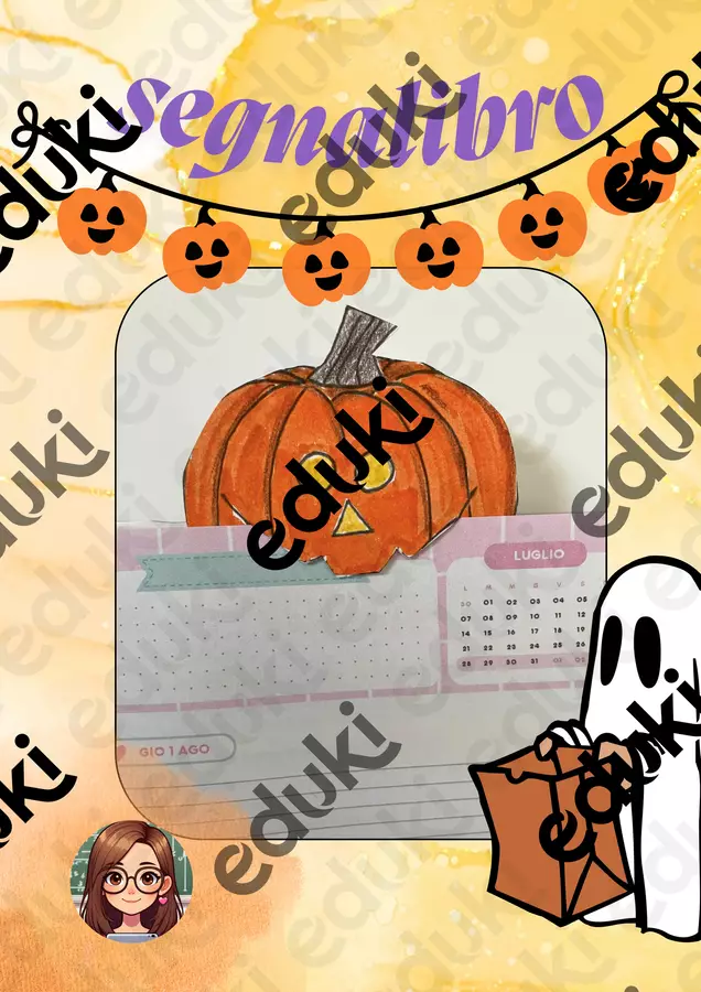 Segnalibro Jack O'Lantern - zucca Halloween Altro tipo di materiale - Segnalibro Jack O'Lantern - zucca Halloween - Maestra_Annalisa - Pagina di copertina