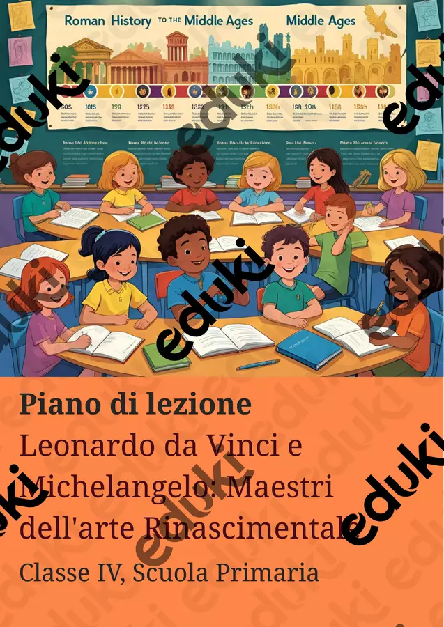 Leonardo da Vinci e Michelangelo: Maestri dell'arte Rinascimentale - Piano di lezione Piani di lezione - Leonardo da Vinci e Michelangelo: Maestri dell'arte Rinascimentale - Piano di lezione - La Macchina del Sapere - Pagina di copertina