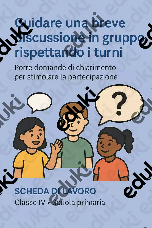 Porre domande di chiarimento per stimolare la partecipazione - SL Schede informative - Porre domande di chiarimento per stimolare la partecipazione - SL - Maestra di Italiano - Pagina di copertina