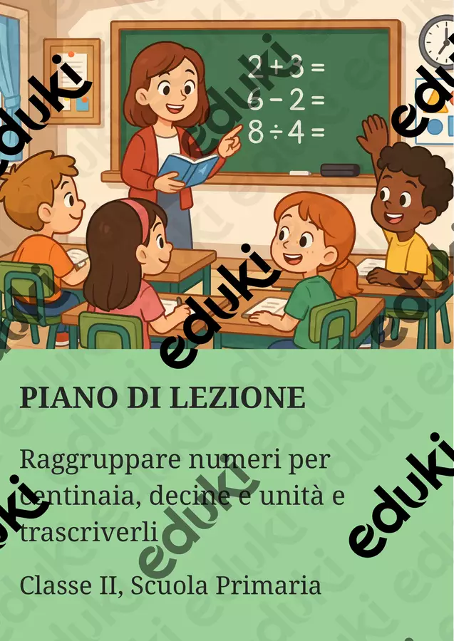 Raggruppare numeri per centinaia, decine e unità e trascriverli: contare e scrivere numeri fino a 1000 in notazione decimale Piani di lezione - Raggruppare numeri per centinaia, decine e unità e trascriverli: contare e scrivere numeri fino a 1000 in notazione decimale - Matematica Insieme - Pagina di copertina