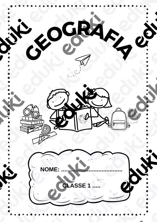 Quaderno di geografia classe 1 Materiale di supporto/inclusione - Quaderno di geografia classe 1 - Maestradituttounpò - Pagina di copertina