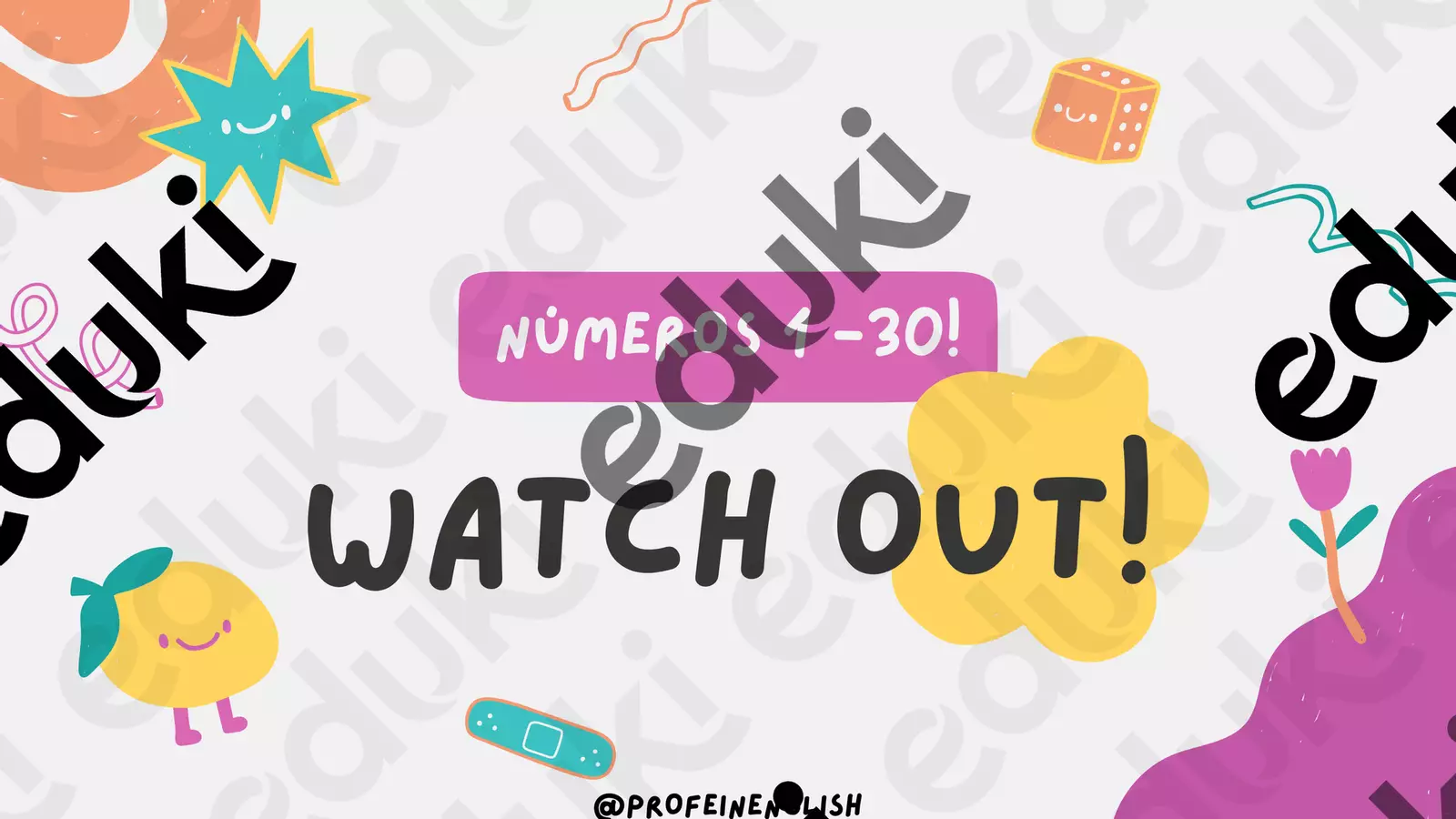 Watch out: Numeri da 0 a 30! Spagnolo. Giochi - Watch out: Numeri da 0 a 30! Spagnolo. - Profe in English - Pagina di copertina
