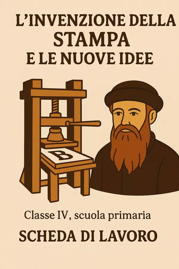 L´invenzione della stampa e le nuove idee - Scheda di lavoro Esercizi - L´invenzione della stampa e le nuove idee - Scheda di lavoro - La Macchina del Sapere - Pagina di copertina