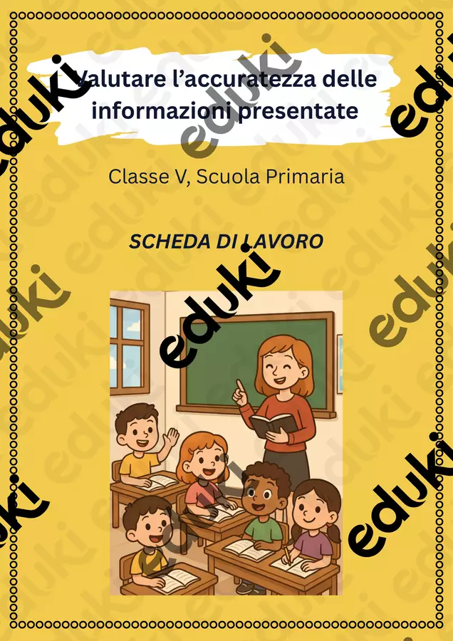 Valutare l’accuratezza delle informazioni presentate Materiale interattivo - Valutare l’accuratezza delle informazioni presentate - Maestra di Italiano - Pagina di copertina