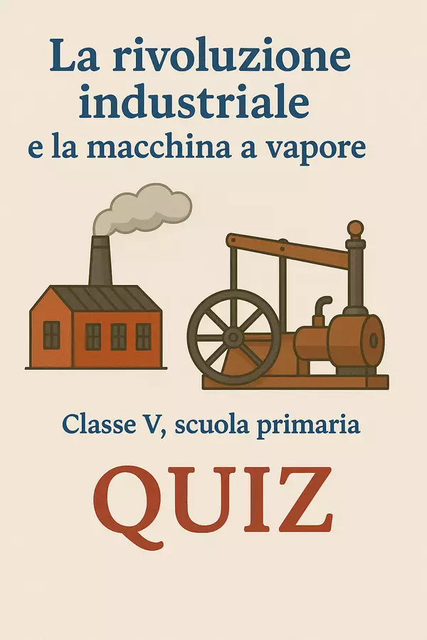 La rivoluzione industriale e la macchina a vapore - Quiz Quiz - La rivoluzione industriale e la macchina a vapore - Quiz - La Macchina del Sapere - Pagina di copertina
