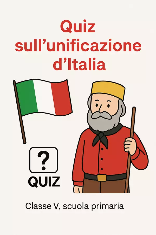 Quiz sull´unificazione d´Italia Quiz - Quiz sull´unificazione d´Italia - La Macchina del Sapere - Pagina di copertina
