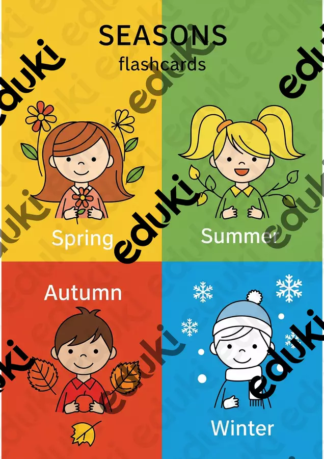 Flashcards di inglese STAGIONI/SEASONS Audio - Flashcards di inglese STAGIONI/SEASONS - The English Archive - Pagina di copertina