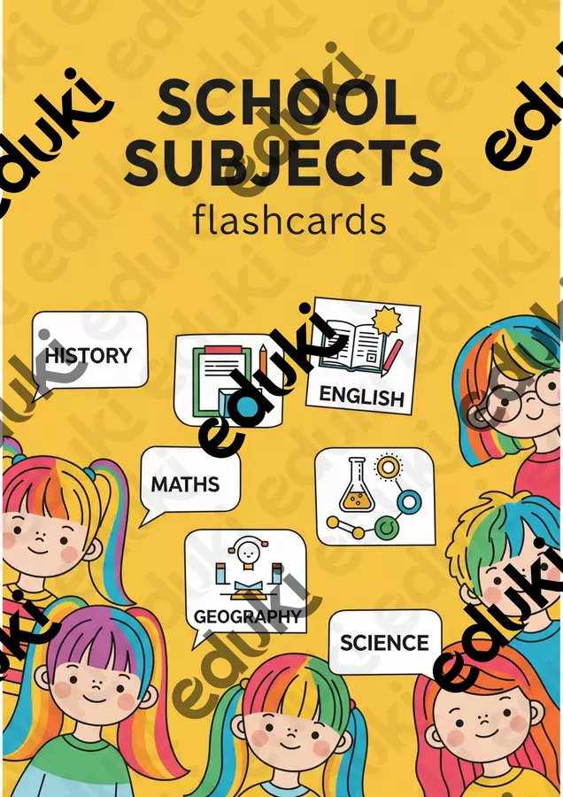Flashcards di inglese MATERIE SCOLASTICHE/SCHOOL SUBJECTS Audio - Flashcards di inglese MATERIE SCOLASTICHE/SCHOOL SUBJECTS - The English Archive - Pagina di copertina