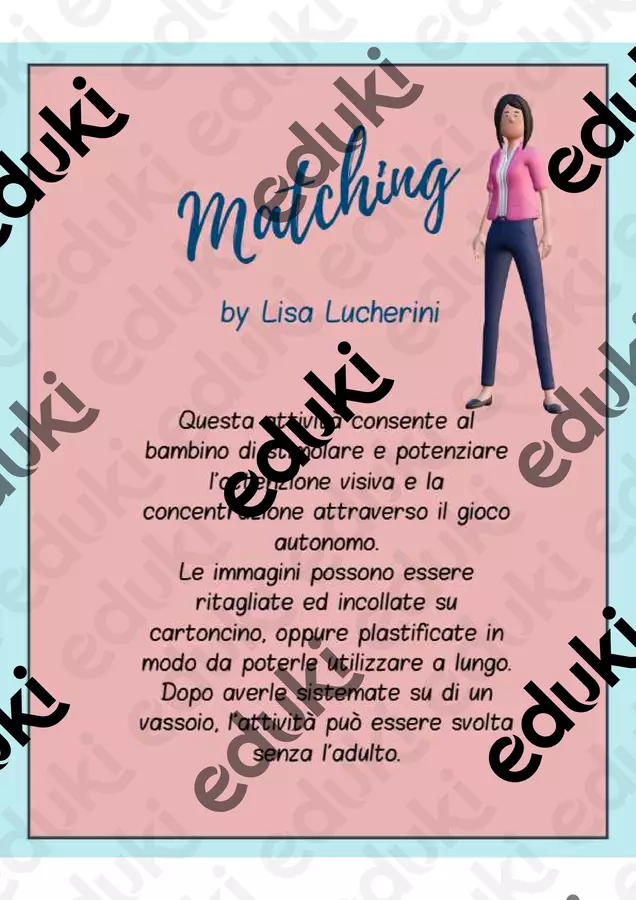 Matching "manto degli animali" Altro tipo di materiale - Matching "manto degli animali" - LisaMaestradiSostegno - Pagina di copertina