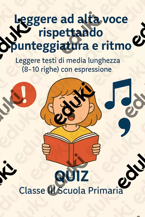 Leggere ad alta voce rispettando punteggiatura e ritmo Quiz - Leggere ad alta voce rispettando punteggiatura e ritmo - Maestra di Italiano - Pagina di copertina