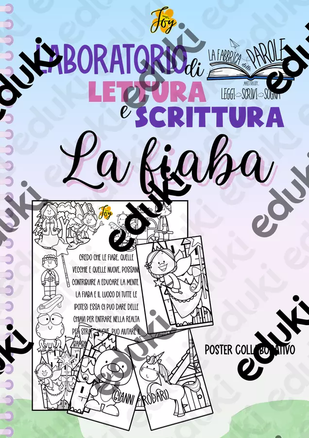 Poster collaborativo - scrittura creativa FIABA Materiale per pittura e bricolage - Poster collaborativo - scrittura creativa FIABA - MaestraJoy - Pagina di copertina