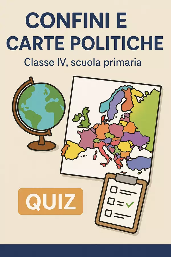 Confini e carte politiche - Quiz Quiz - Confini e carte politiche - Quiz - Maestra Geo Giulia - Pagina di copertina