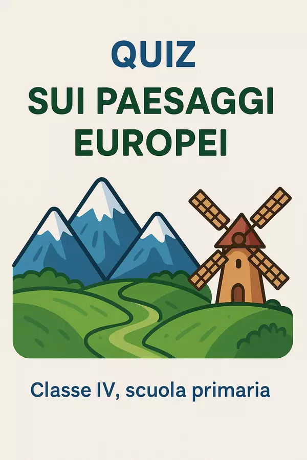 Quiz sui paesaggi europei Quiz - Quiz sui paesaggi europei - Maestra Geo Giulia - Pagina di copertina