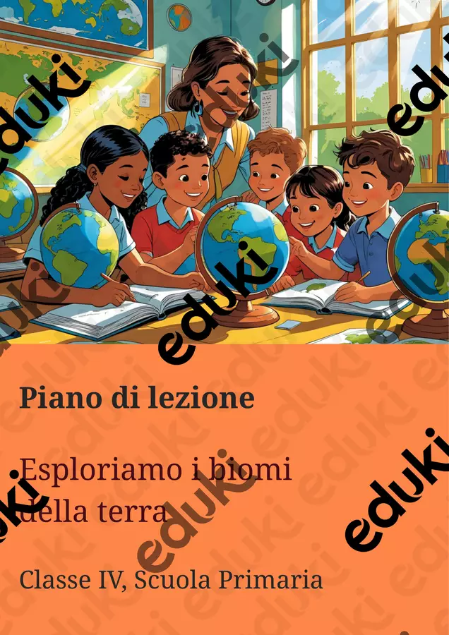 Esploriamo i biomi della terra - Piano di lezione Piani di lezione - Esploriamo i biomi della terra - Piano di lezione - Maestra Geo Giulia - Pagina di copertina