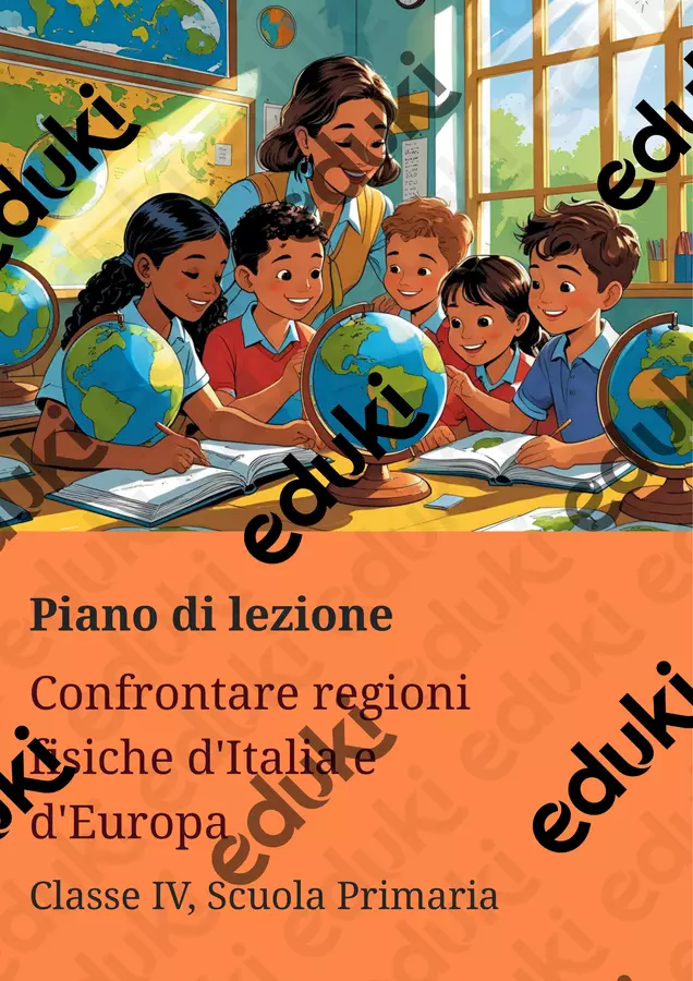 Confrontare regioni fisiche d´Italia e d´Europa - Piano di lezione Piani di lezione - Confrontare regioni fisiche d´Italia e d´Europa - Piano di lezione - Maestra Geo Giulia - Pagina di copertina