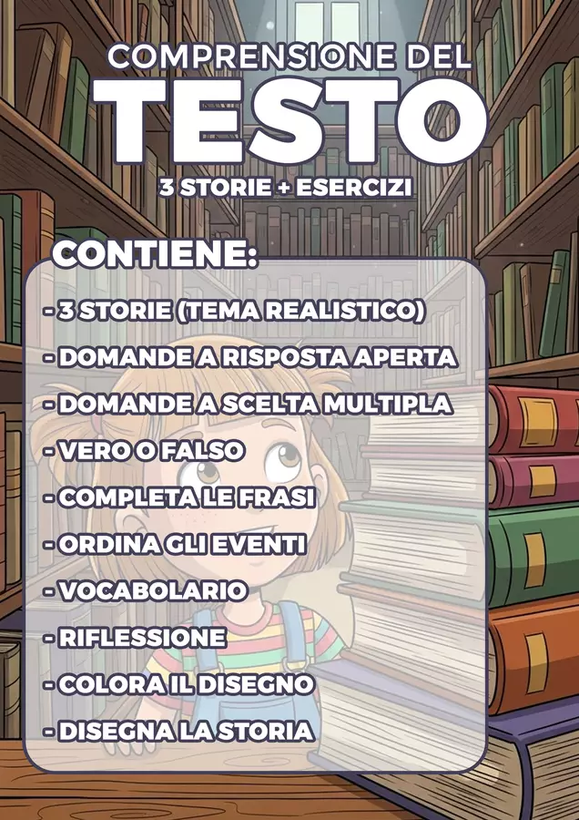 Comprensione del Testo – 3 storie a tema realistico Esercizi - Comprensione del Testo – 3 storie a tema realistico - Maestro Francesco - Pagina di copertina