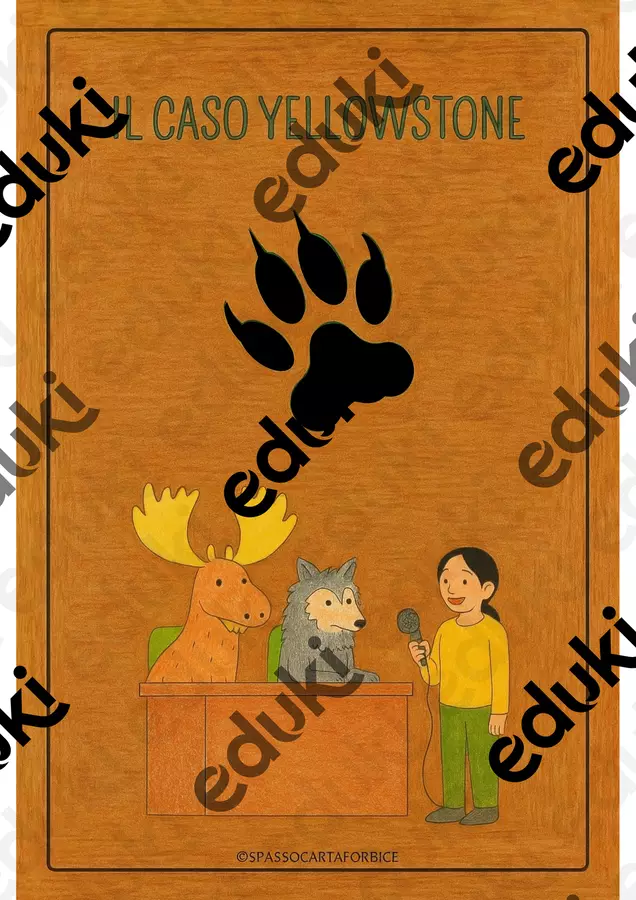 IL CASO YELLOWSTONE - CATENA ALIMENTARE - CHI MANGIA CHI Esercizi - IL CASO YELLOWSTONE - CATENA ALIMENTARE - CHI MANGIA CHI - Spassocartaforbice - Pagina di copertina