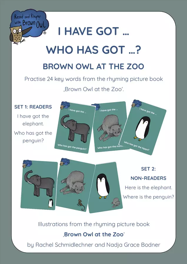 Brown Owl at the Zoo - I HAVE GOT ... WHO HAS GOT ...? Quiz - Brown Owl at the Zoo - I HAVE GOT ... WHO HAS GOT ...? - Read and Rhyme with Brown Owl - Pagina di copertina