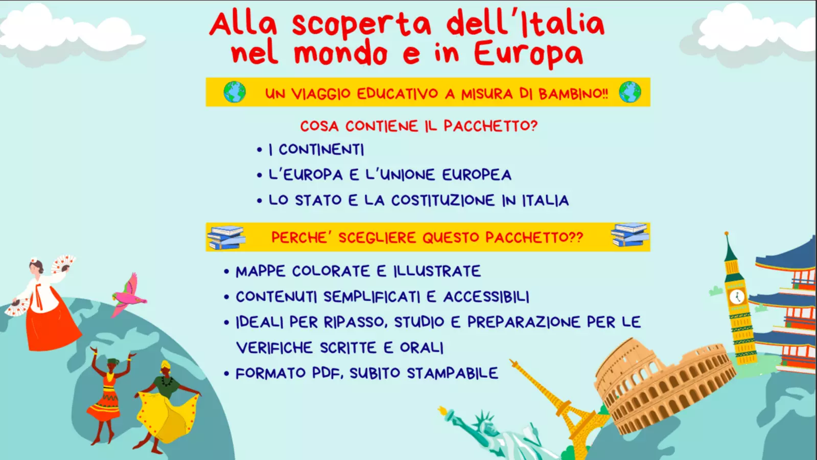 INTRODUZIONE ALLA GEOGRAFIA DI 5^: OLTRE L'ITALIA Materiale di supporto/inclusione - INTRODUZIONE ALLA GEOGRAFIA DI 5^: OLTRE L'ITALIA - Maestra_Desy - Pagina di copertina