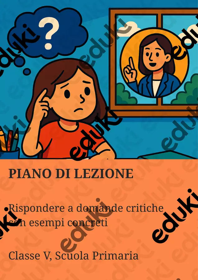 Rispondere a domande critiche con esempi concreti Piani di lezione - Rispondere a domande critiche con esempi concreti - English Classroom 🇬🇧 - Pagina di copertina