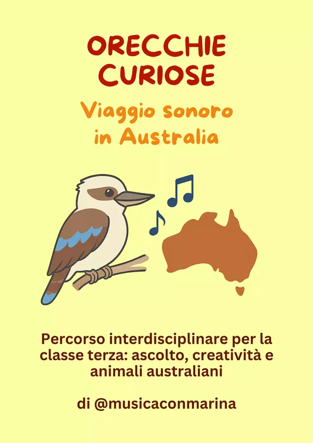 Orecchie Curiose - il didgeridoo (Classe Terza) Materiale interattivo - Orecchie Curiose - il didgeridoo (Classe Terza) - Musica con Marina - Pagina di copertina