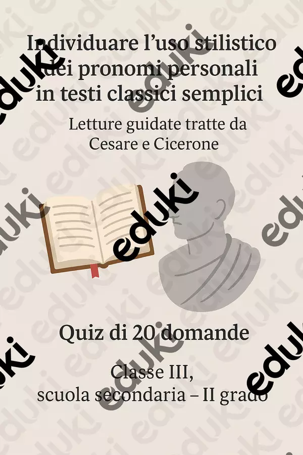 Individuare l’uso stilistico dei pronomi personali in testi classici semplici - Quiz Quiz - Individuare l’uso stilistico dei pronomi personali in testi classici semplici - Quiz - Maestra di Italiano - Pagina di copertina