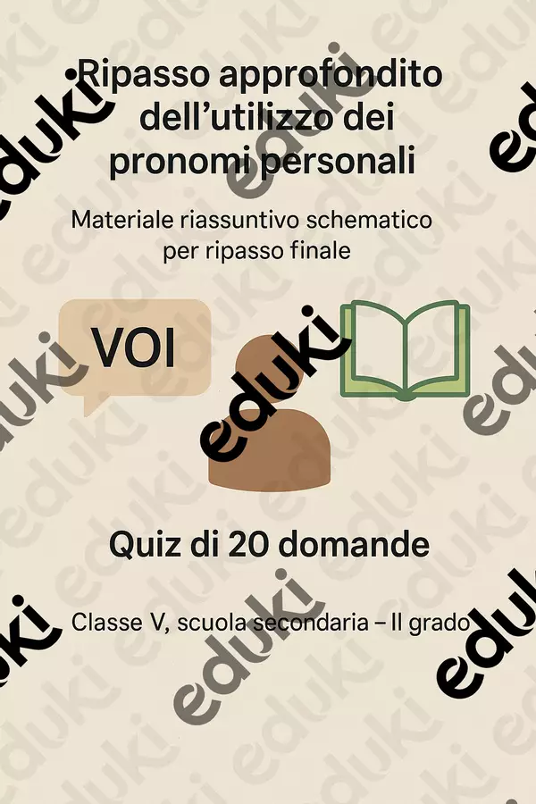 Materiale riassuntivo schematico per ripasso finale - Quiz Quiz - Materiale riassuntivo schematico per ripasso finale - Quiz - Maestra di Italiano - Pagina di copertina