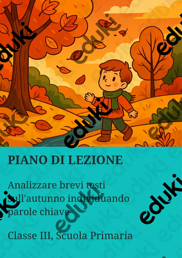 Analizzare brevi testi sull'autunno individuando parole chiave Piani di lezione - Analizzare brevi testi sull'autunno individuando parole chiave - English Classroom 🇬🇧 - Pagina di copertina