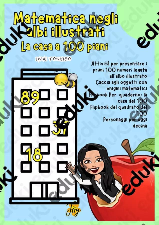 La casa a 100 piani - La matematica negli albi Serie di lezioni - La casa a 100 piani - La matematica negli albi - MaestraJoy - Pagina di copertina