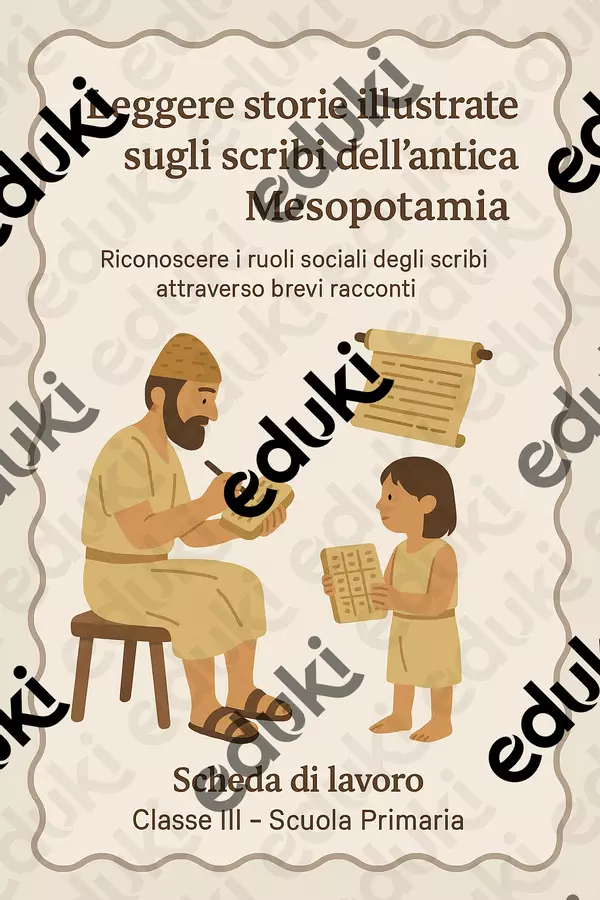Leggere storie illustrate sugli scribi dell'antica Mesopotamia - SL Schede informative - Leggere storie illustrate sugli scribi dell'antica Mesopotamia - SL - La Macchina del Sapere - Pagina di copertina