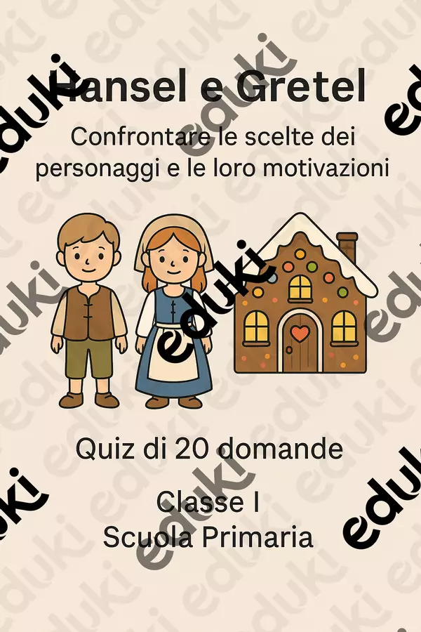 Hansel e Gretel - Le scelte dei personaggi - Quiz Quiz - Hansel e Gretel - Le scelte dei personaggi - Quiz - Maestra di Italiano - Pagina di copertina