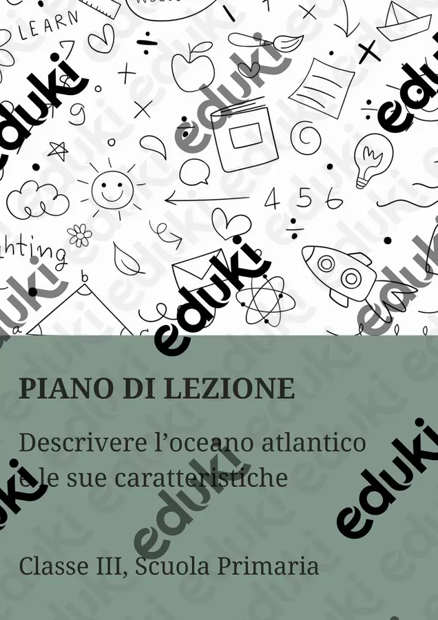 Descrivere l’oceano atlantico e le sue caratteristiche Piani di lezione - Descrivere l’oceano atlantico e le sue caratteristiche - Scienza Magica - Pagina di copertina