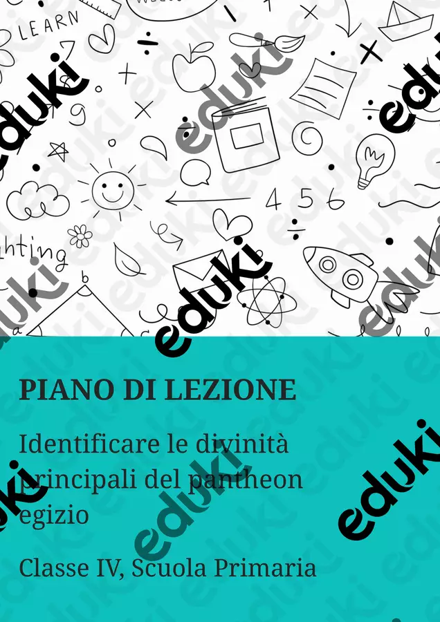 Identificare le divinità principali del pantheon egizio Piani di lezione - Identificare le divinità principali del pantheon egizio - La Macchina del Sapere - Pagina di copertina