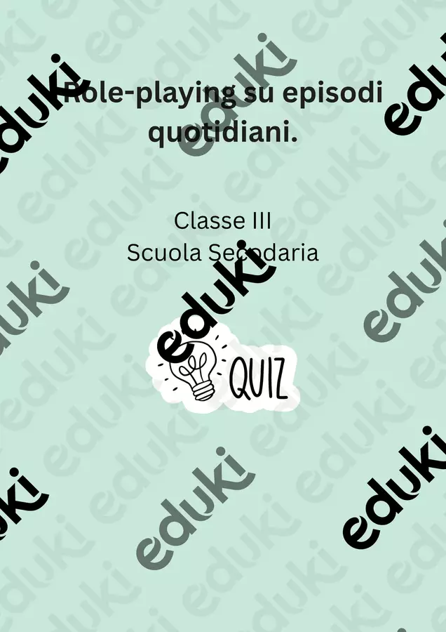 Role-playing su episodi quotidiani Quiz - Role-playing su episodi quotidiani - English Classroom 🇬🇧 - Pagina di copertina