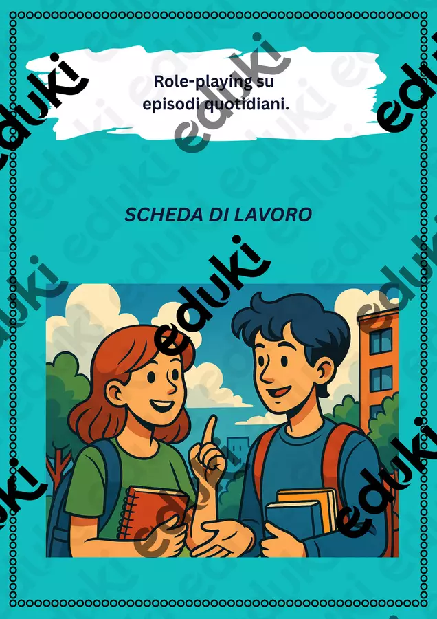 Role-playing su episodi quotidiani Materiale interattivo - Role-playing su episodi quotidiani - English Classroom 🇬🇧 - Pagina di copertina