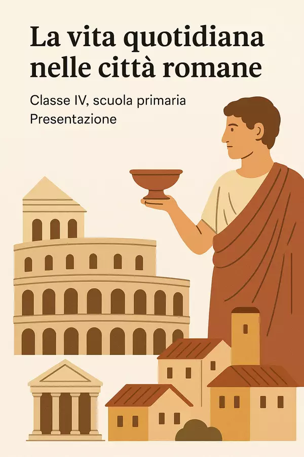 La vita quotidiana nelle città romane - Presentazione Presentazioni / Lavagne - La vita quotidiana nelle città romane - Presentazione - La Macchina del Sapere - Pagina di copertina