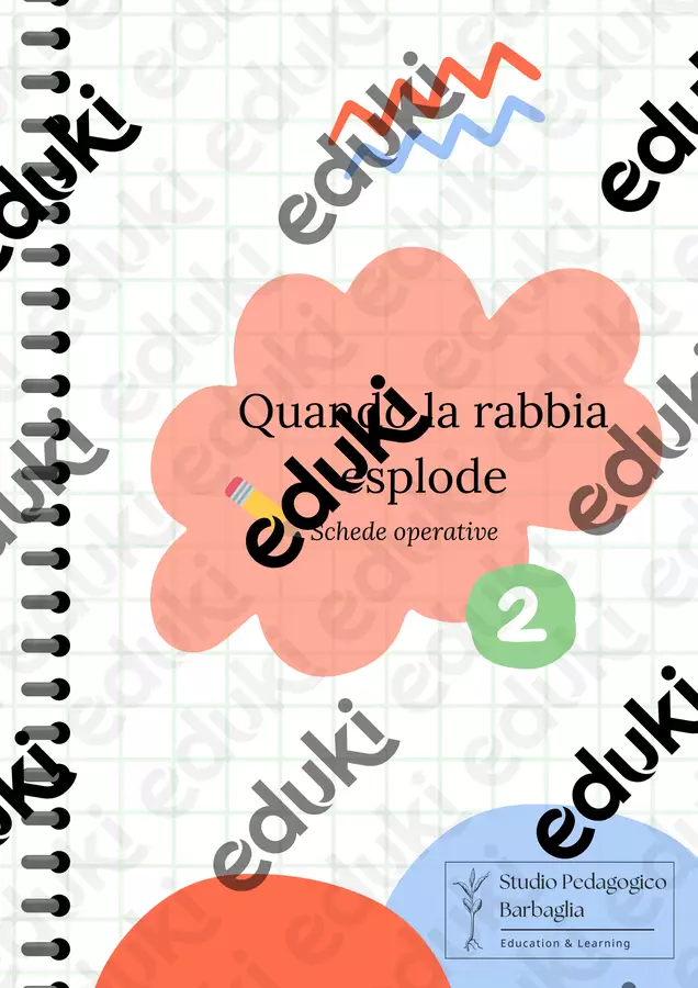 Quando la rabbia esplode! Schede operative - Vol. 2 Materiale di supporto/inclusione - Quando la rabbia esplode! Schede operative - Vol. 2 - Studio Pedagogico Barbaglia - Pagina di copertina