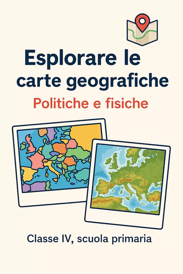 Esplorare le carte geografiche: Politiche e fisiche - Presentazione Presentazioni / Lavagne - Esplorare le carte geografiche: Politiche e fisiche - Presentazione - Maestra Geo Giulia - Pagina di copertina