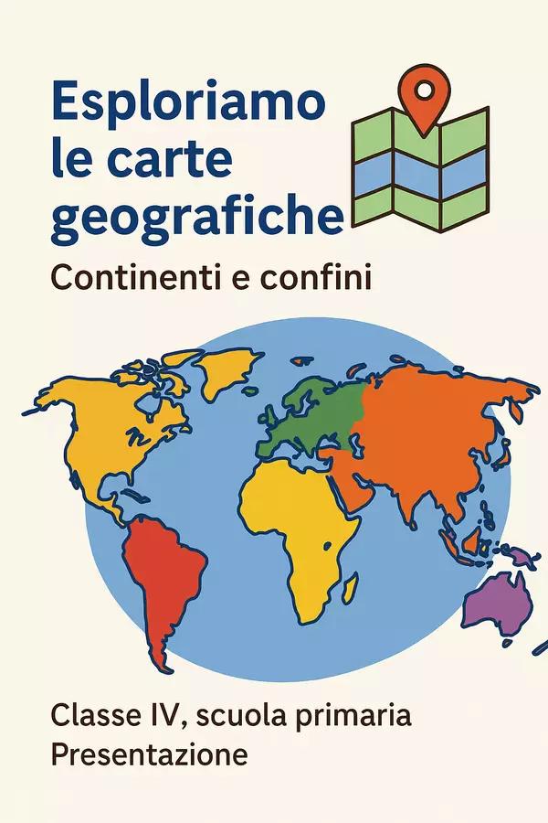 Esploriamo le carte geografiche: Continenti e confini - Presentazione Presentazioni / Lavagne - Esploriamo le carte geografiche: Continenti e confini - Presentazione - Maestra Geo Giulia - Pagina di copertina