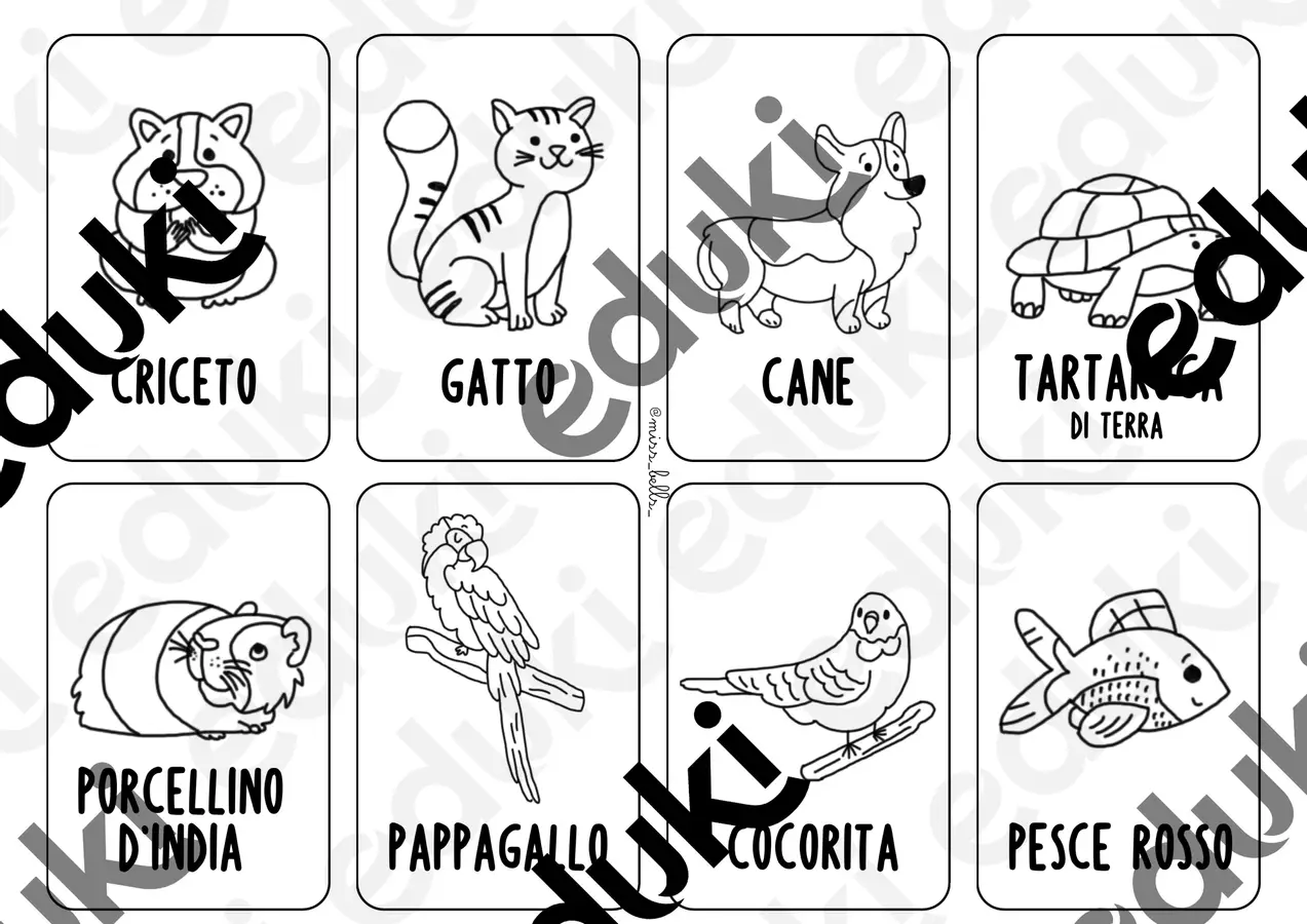 FLASHCARDS - PETS - MISS BELLS Flashcard - FLASHCARDS - PETS - MISS BELLS - Miss Bells - Pagina di copertina