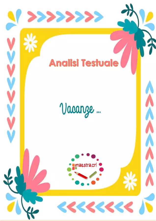 Rientro a scuola: una finestra sulle vacanze Materiale di supporto/inclusione - Rientro a scuola: una finestra sulle vacanze - maestra.cri - Pagina di copertina
