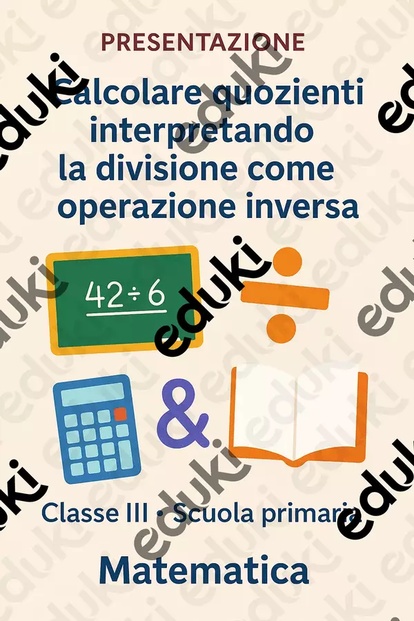 Calcolare quozienti interpretando la divisione come operazione inversa Presentazioni / Lavagne - Calcolare quozienti interpretando la divisione come operazione inversa - Matematica Insieme - Pagina di copertina