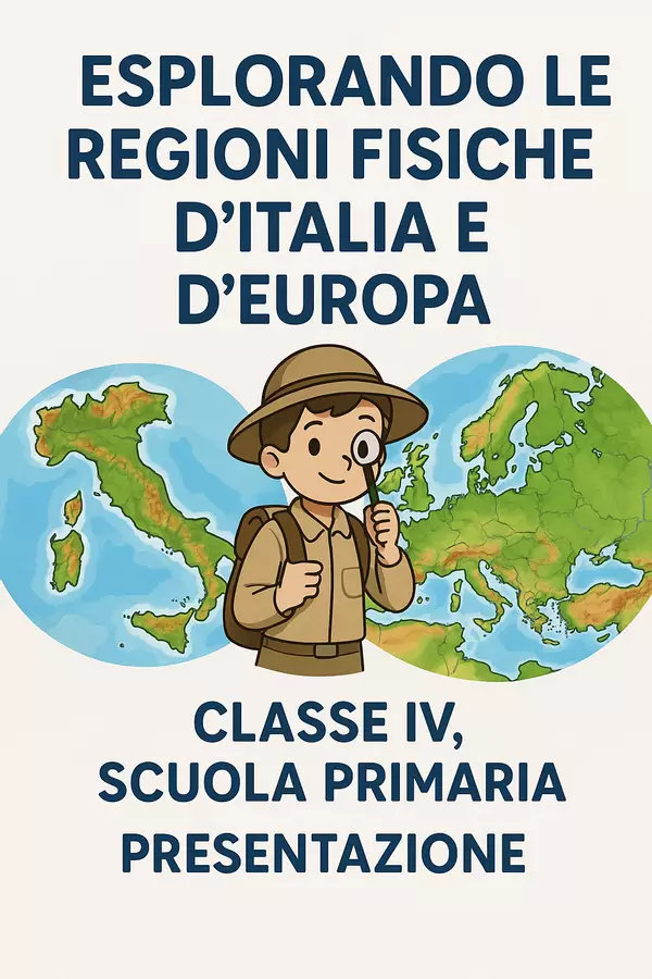 Esplorando le regioni fisiche d'Italia e d'Europa - Presentazione Presentazioni / Lavagne - Esplorando le regioni fisiche d'Italia e d'Europa - Presentazione - Maestra Geo Giulia - Pagina di copertina