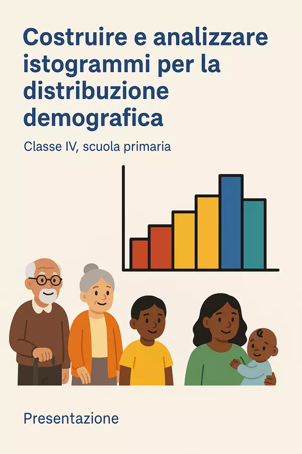 Costruire e analizzare istogrammi per la distribuzione demografica - Presentazione Presentazioni / Lavagne - Costruire e analizzare istogrammi per la distribuzione demografica - Presentazione - Maestra Geo Giulia - Pagina di copertina