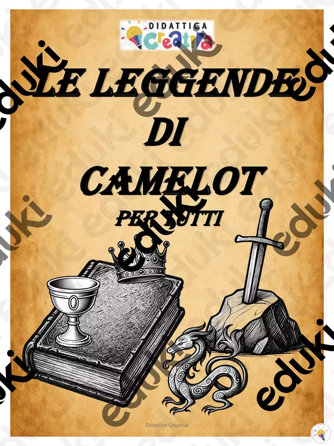 LEGGENDE DI CAMELOT Materiale di supporto/inclusione - LEGGENDE DI CAMELOT - Didattica Creativa - Pagina di copertina