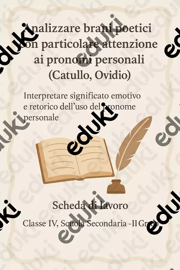 Interpretare significato emotivo e retorico dell’uso del pronome personale - SL Schede informative - Interpretare significato emotivo e retorico dell’uso del pronome personale - SL - Maestra di Italiano - Pagina di copertina