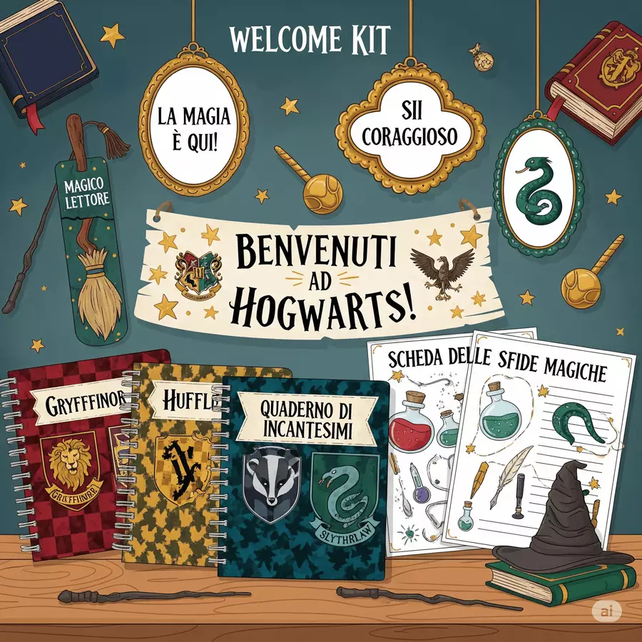 Kit accoglienza a tema Harry Potter Programmi scolastici / Materiali per docenti - Kit accoglienza a tema Harry Potter - mammaestraatempopieno - Pagina di copertina