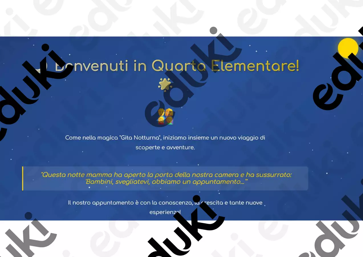 Accoglienza classe quarta: "La gita notturna" di Marie Dorléans Esercizi - Accoglienza classe quarta: "La gita notturna" di Marie Dorléans - Maestra Rosanna - Pagina di copertina