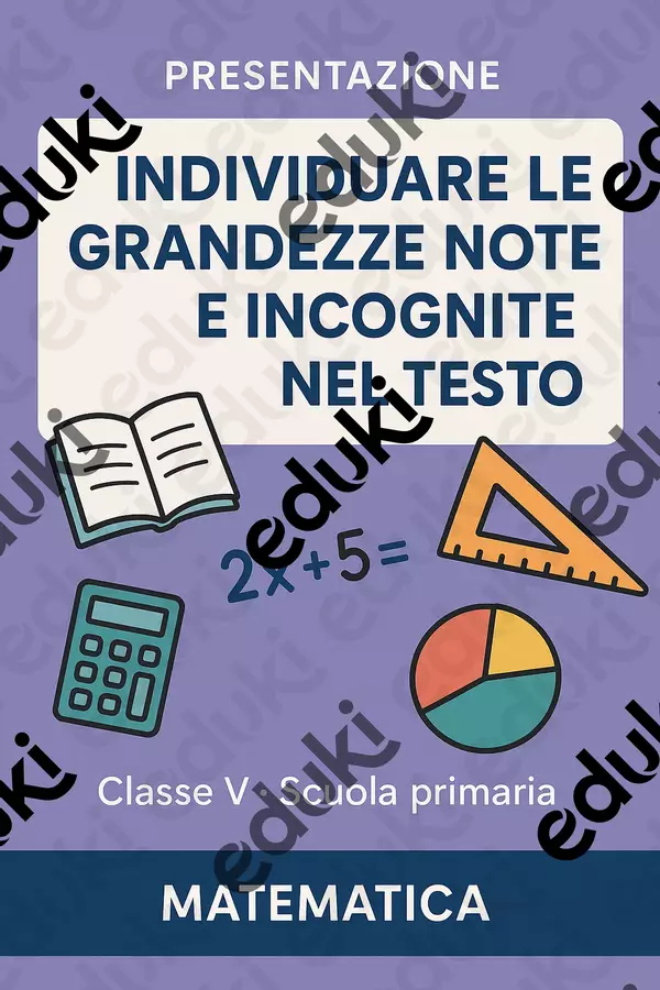 Individuare le grandezze note e incognite nel testo Presentazioni / Lavagne - Individuare le grandezze note e incognite nel testo - Matematica Insieme - Pagina di copertina