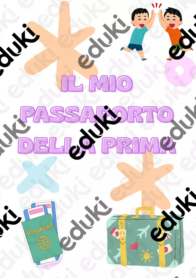 Passaporto - accoglienza classe prima Altro tipo di materiale - Passaporto - accoglienza classe prima - Didattica in Viola - Maestra Gloria - Pagina di copertina